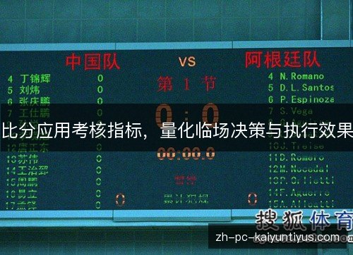 比分应用考核指标,量化临场决策与执行效果 比分应用考核指标,量化临场决策与执行效果